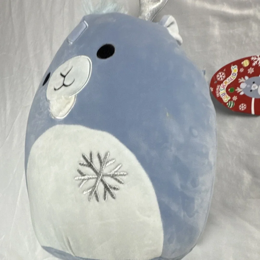 Squishmallows Polaris Blue Reindeer Plush 12 Inch #2947 Holiday Stuffed Animal N